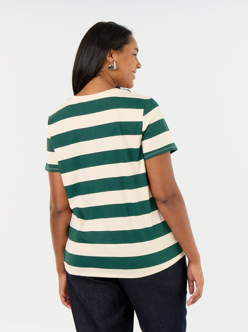 T-shirt met korte mouw en print - Kiabi