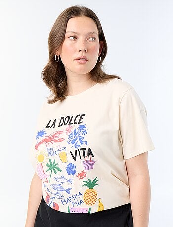 T-shirt met korte mouw en print