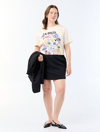 T-shirt met korte mouw en print