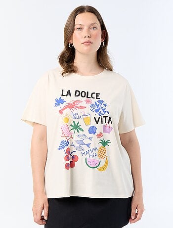 T-shirt met korte mouw en print