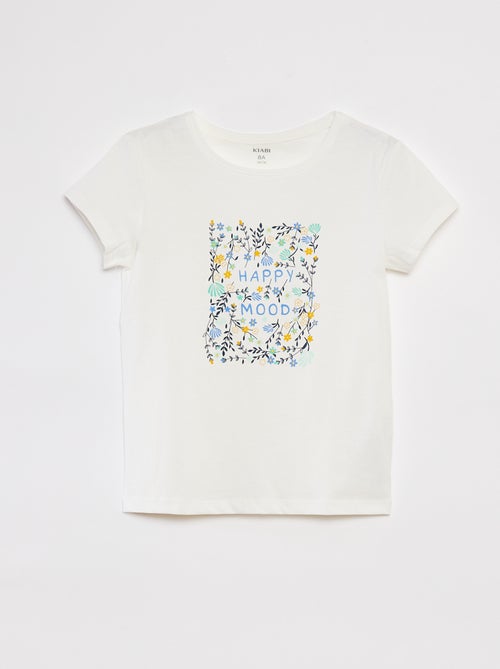 T-shirt met korte mouw en print - Kiabi