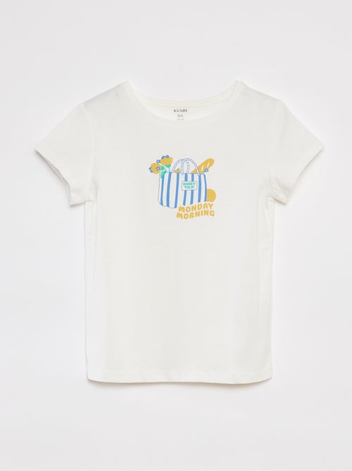 T-shirt met korte mouw en print - Kiabi