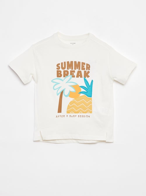 T-shirt met korte mouw en print - Kiabi