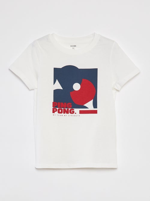 T-shirt met korte mouw en print - Kiabi