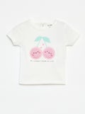 T-shirt met korte mouw en print Wit - Kiabi