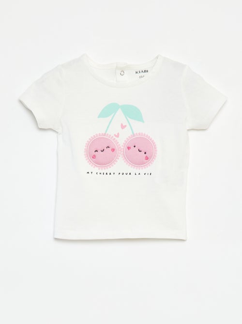 T-shirt met korte mouw en print - Kiabi