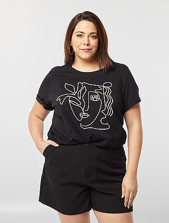 T-shirt met korte mouw en print