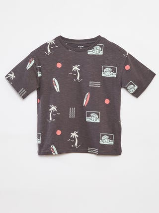 T-shirt met korte mouw en print