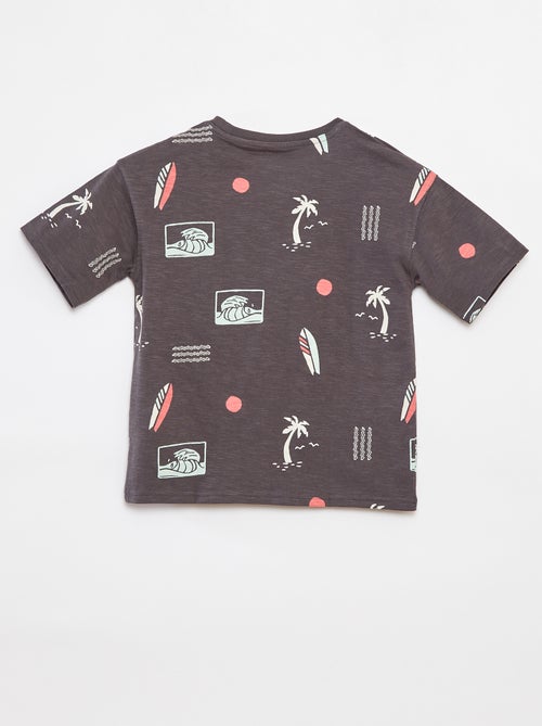 T-shirt met korte mouw en print - Kiabi