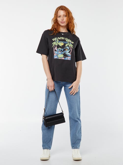 T-shirt met korte mouw en ronde hals 'Disney' - Kiabi