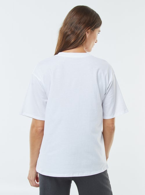 T-shirt met korte mouw en ronde hals 'Disney' - Kiabi