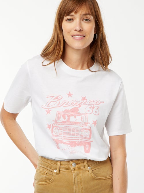 T-shirt met korte mouw en ronde hals 'Ford' - Kiabi