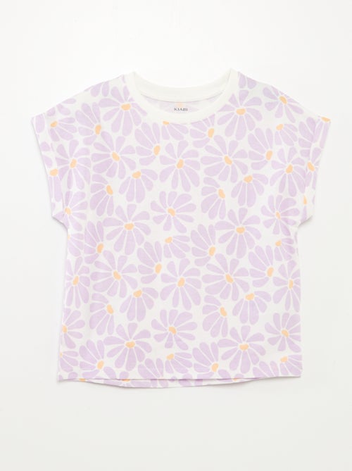 T-shirt met korte mouw en ronde hals - Kiabi
