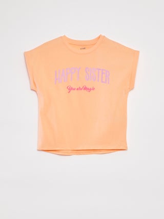 T-shirt met korte mouw en ronde hals