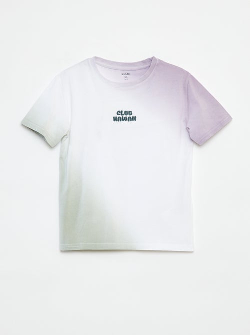 T-shirt met korte mouw en tie-dyeprint - Kiabi