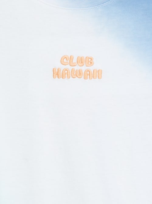 T-shirt met korte mouw en tie-dyeprint - Kiabi