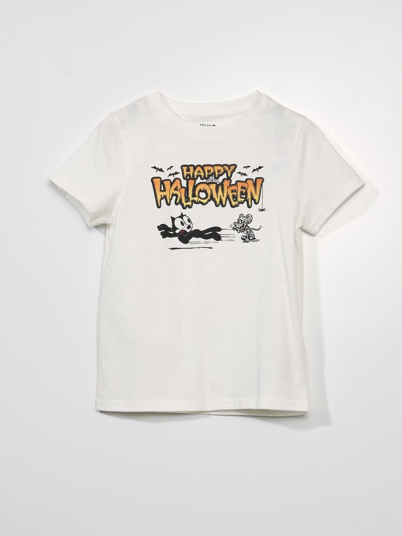 T-shirt met korte mouw 'Felix de Kat' - Halloween BIEGE - Kiabi