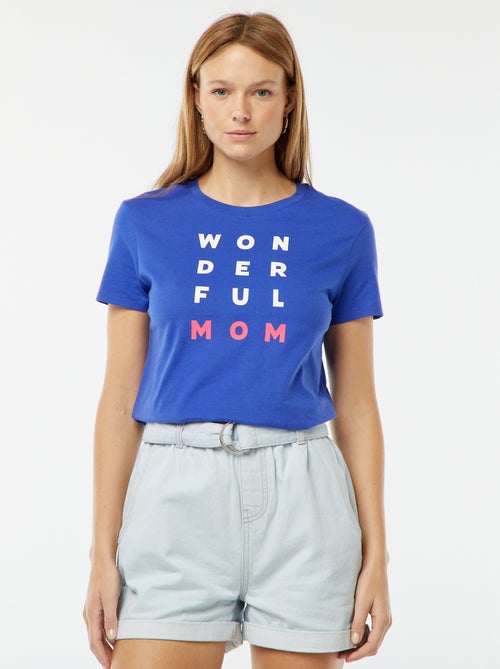T-shirt met korte mouw | 'Moederdag' - Kiabi