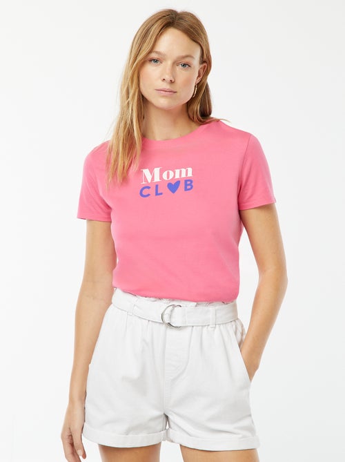 T-shirt met korte mouw | 'Moederdag' - Kiabi