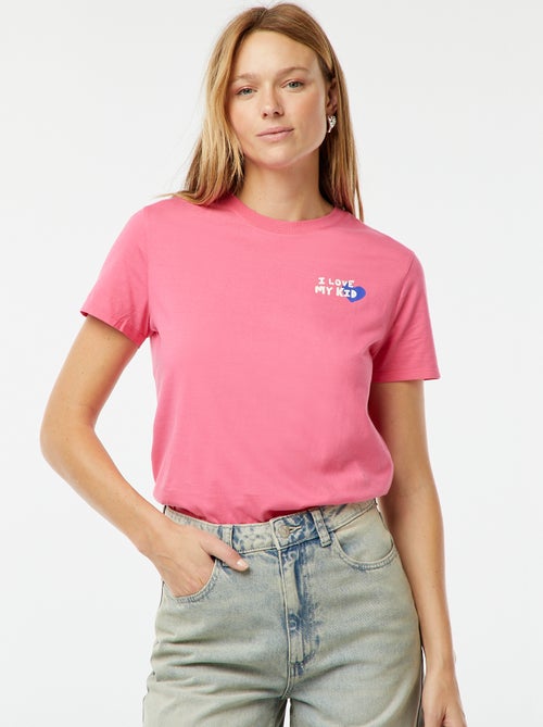 T-shirt met korte mouw | 'Moederdag' - Kiabi