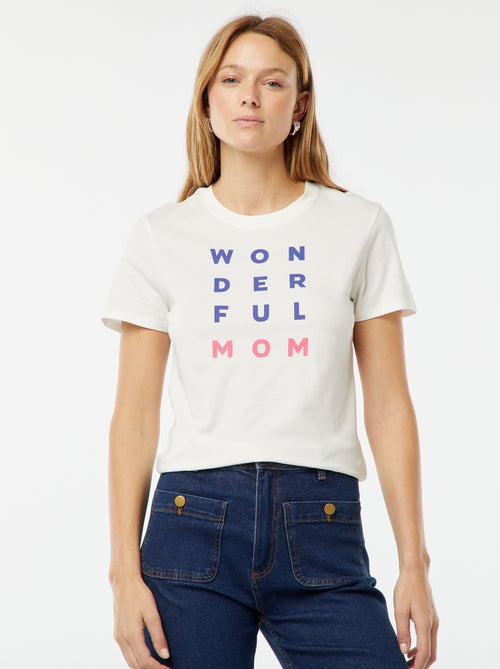 T-shirt met korte mouw | 'Moederdag' - Kiabi