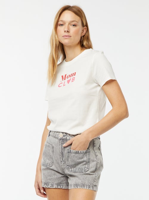 T-shirt met korte mouw | 'Moederdag' - Kiabi