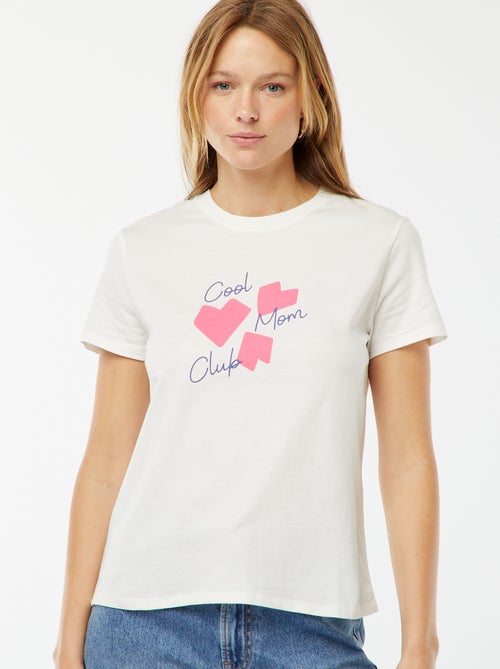 T-shirt met korte mouw | 'Moederdag' - Kiabi