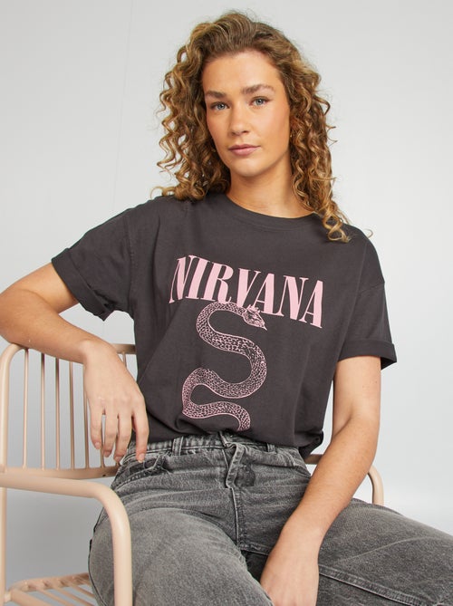 T-shirt met korte mouw 'Nirvana' - Kiabi