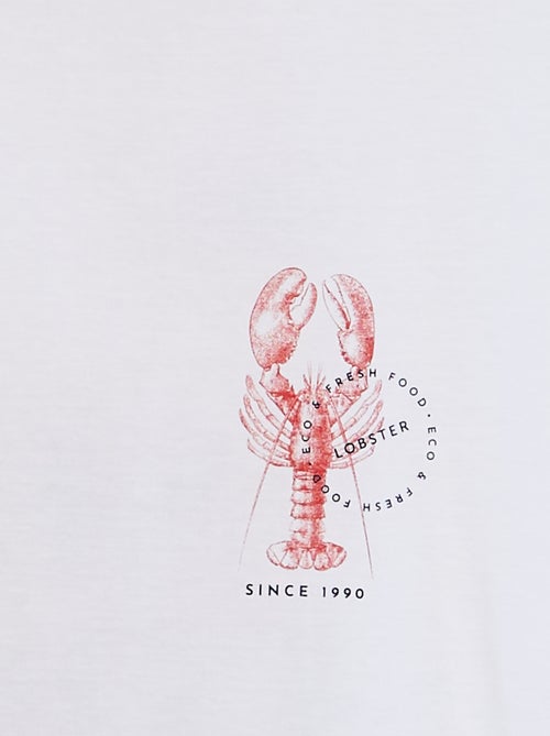 T-shirt met korte mouw, ronde hals en print op de rug | 'Produkt' - Kiabi