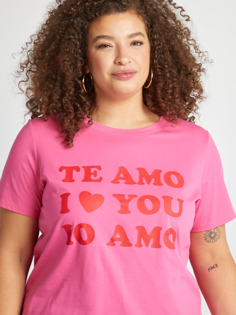 T-shirt met korte mouw ROSE - Kiabi