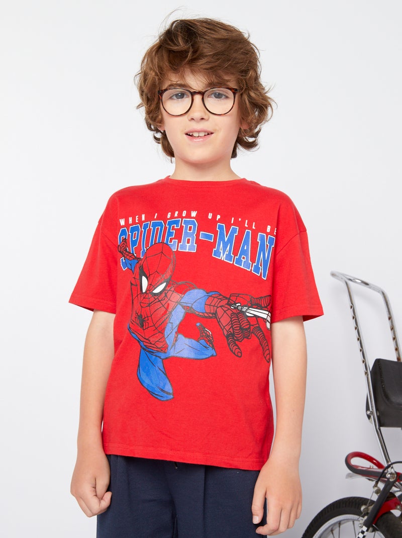T-shirt met korte mouw 'Spider-Man' Rood - Kiabi