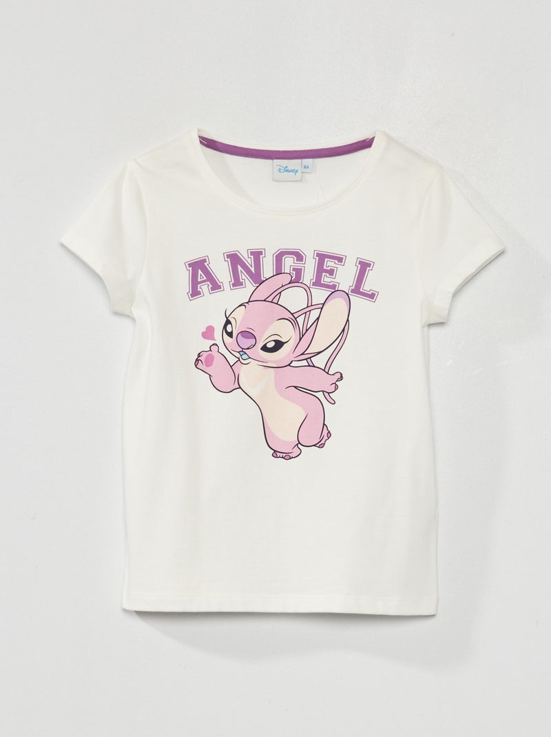 T-shirt met korte mouw 'Stitch' BIEGE - Kiabi