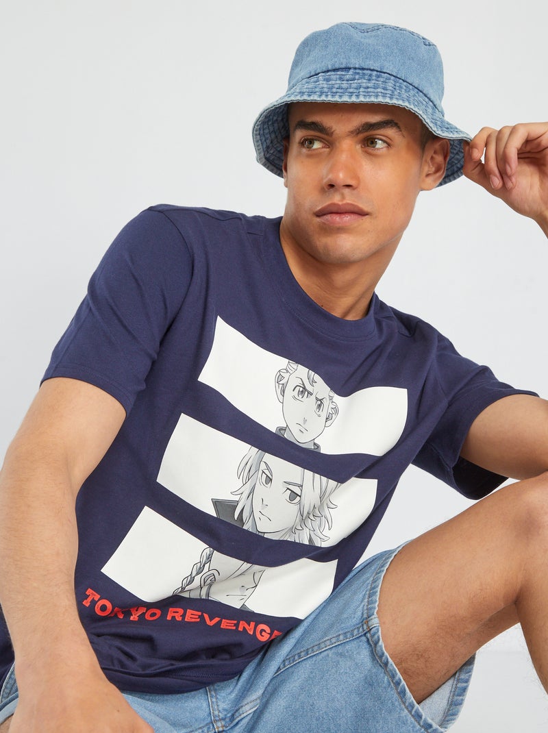 T-shirt met korte mouw 'Tokyo Revengers' BLAUW - Kiabi
