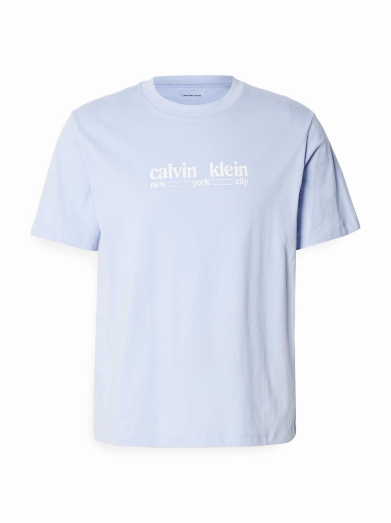 T-shirt met korte mouwen - Calvin Klein Blauw - Kiabi