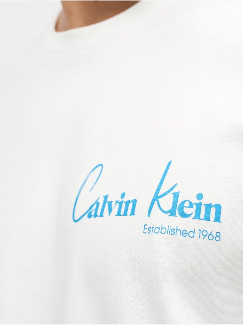 T-shirt met korte mouwen - Calvin Klein Wit - Kiabi