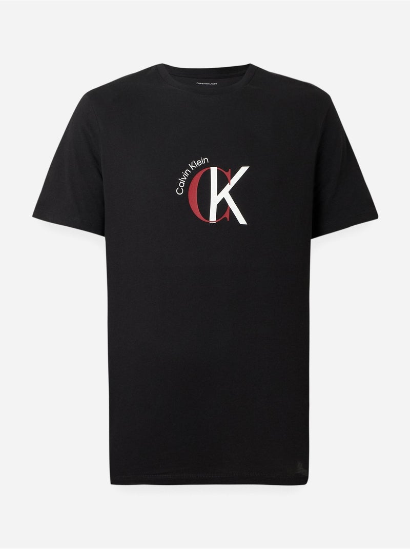 T-shirt met korte mouwen - Calvin Klein Zwart - Kiabi