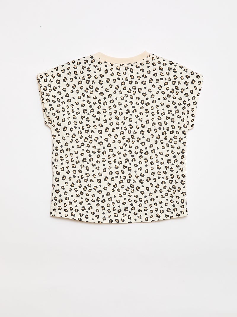 T-shirt met korte mouwen - Collectie gemakkelijk aan te trekken Biege - Kiabi
