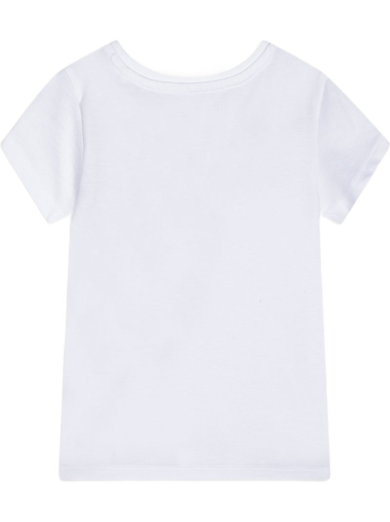T-shirt met korte mouwen - Guess kids Parelwit - Kiabi