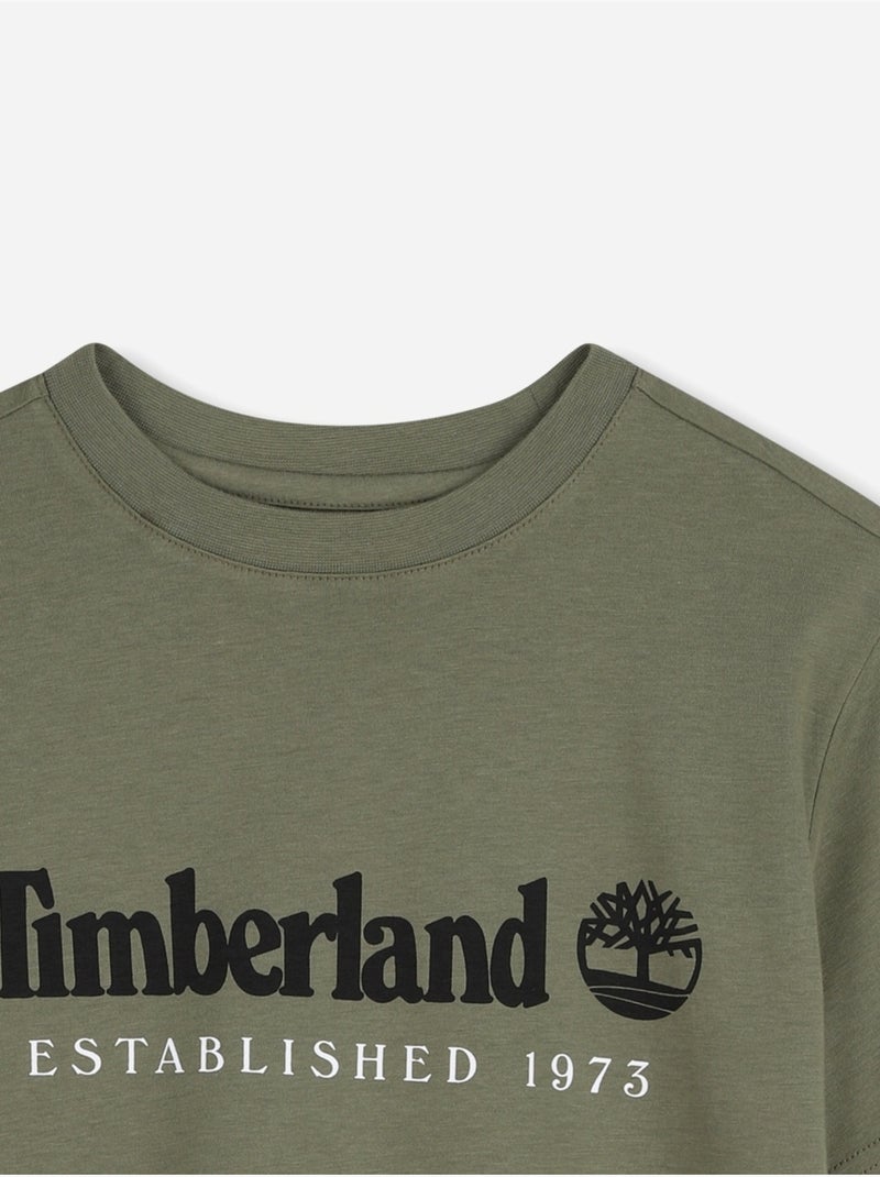 T-shirt met korte mouwen - Timberland Kaki - Kiabi