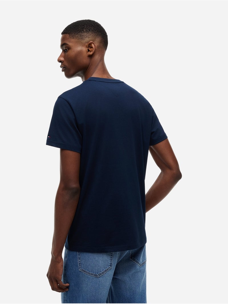 T-shirt met korte mouwen - Tommy jeans Donkerblauw - Kiabi