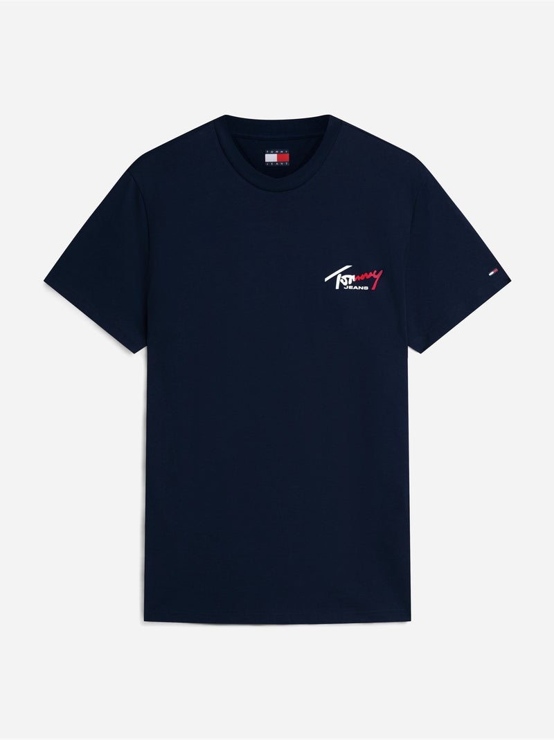T-shirt met korte mouwen - Tommy jeans Donkerblauw - Kiabi