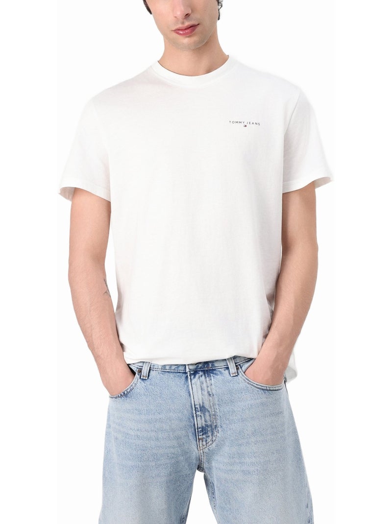 T-shirt met korte mouwen - Tommy jeans Ecru - Kiabi