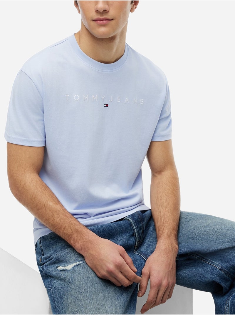 T-shirt met korte mouwen - Tommy jeans Hemelsblauw - Kiabi