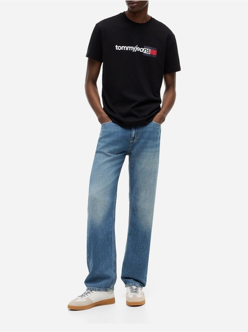 T-shirt met korte mouwen - Tommy jeans Zwart - Kiabi