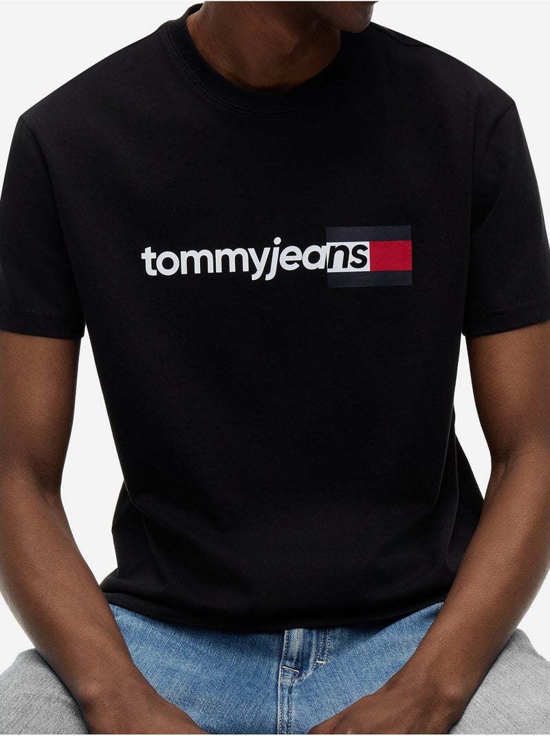 T-shirt met korte mouwen - Tommy jeans Zwart - Kiabi