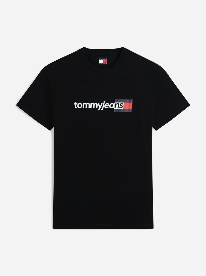 T-shirt met korte mouwen - Tommy jeans Zwart - Kiabi