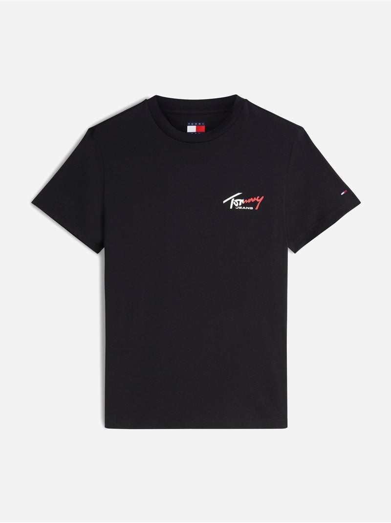 T-shirt met korte mouwen - Tommy jeans Zwart - Kiabi