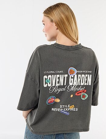 T-shirt met korte mouwen, aan twee kanten bedrukt