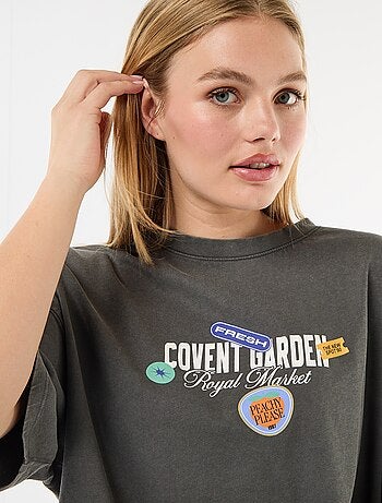 T-shirt met korte mouwen, aan twee kanten bedrukt