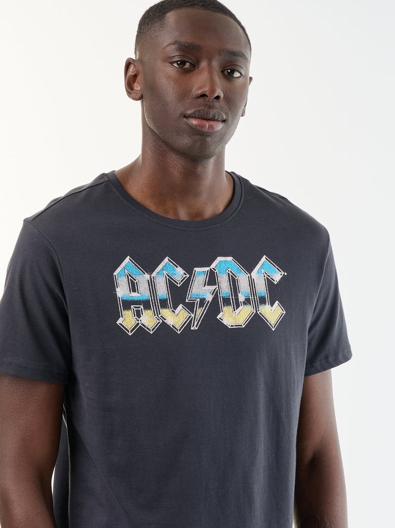 T-shirt met korte mouwen 'AC DC' Zwart - Kiabi